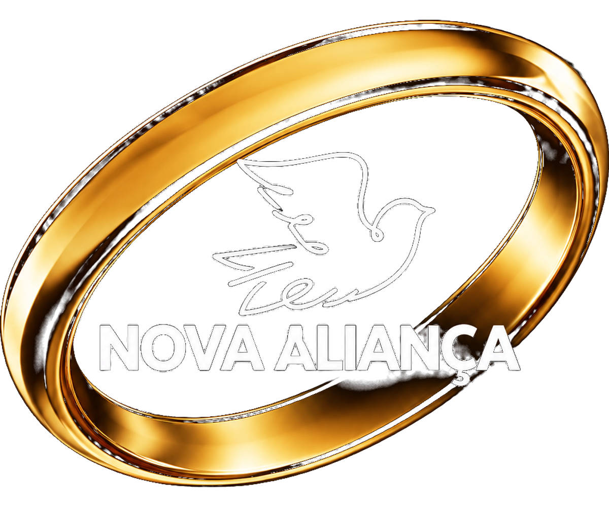 Logotipo dourado negativo da Igreja Nova Aliança