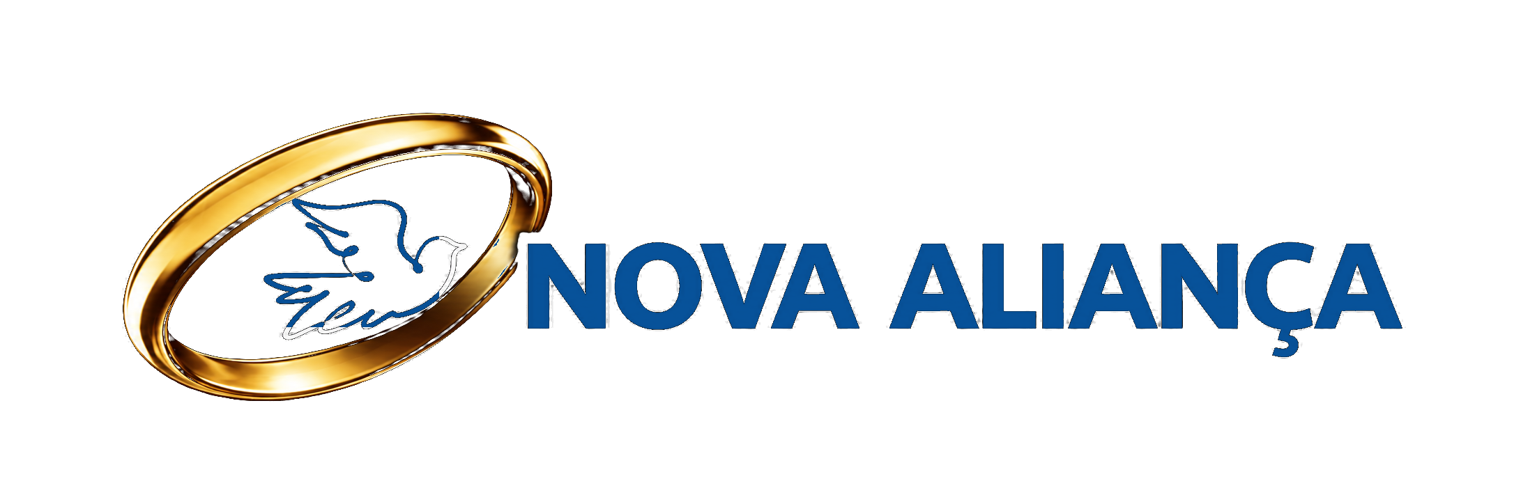 Logo horizontal dourado positivo para fundo claro